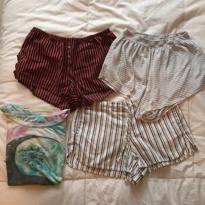 PJ/soft shorts and soft graphic tee